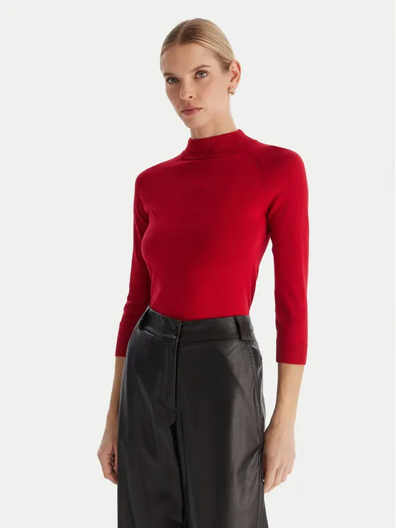 Rollkragenpullover · Rot · Slim Fit