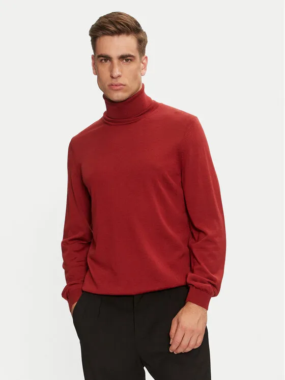 Rollkragenpullover · Rot