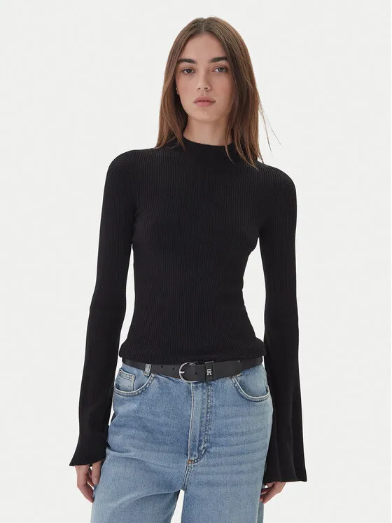 Rollkragenpullover · Schwarz · Regular Fit