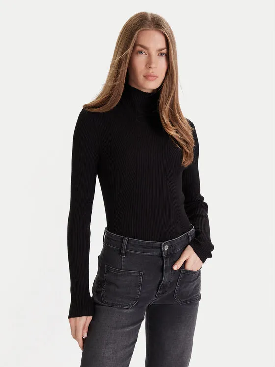 Rollkragenpullover · Schwarz · Regular Fit