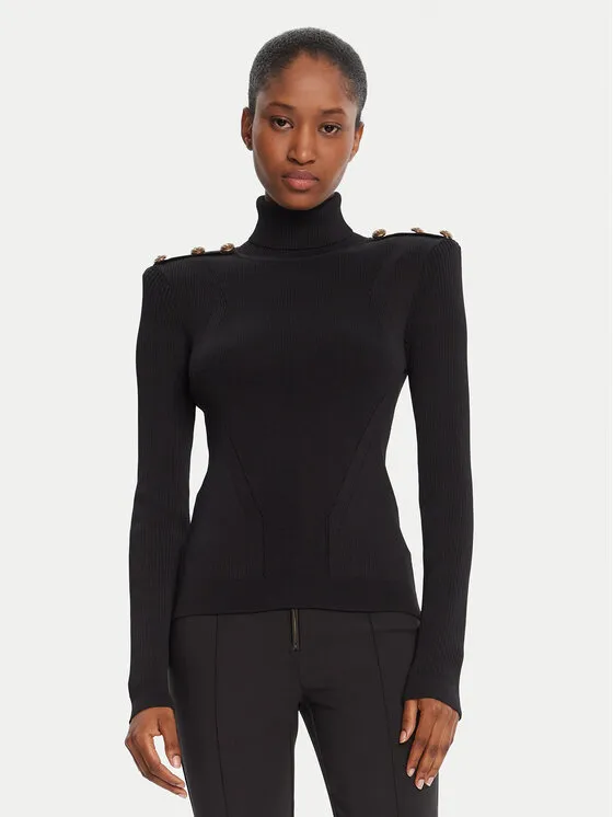 Rollkragenpullover · Schwarz · Regular Fit