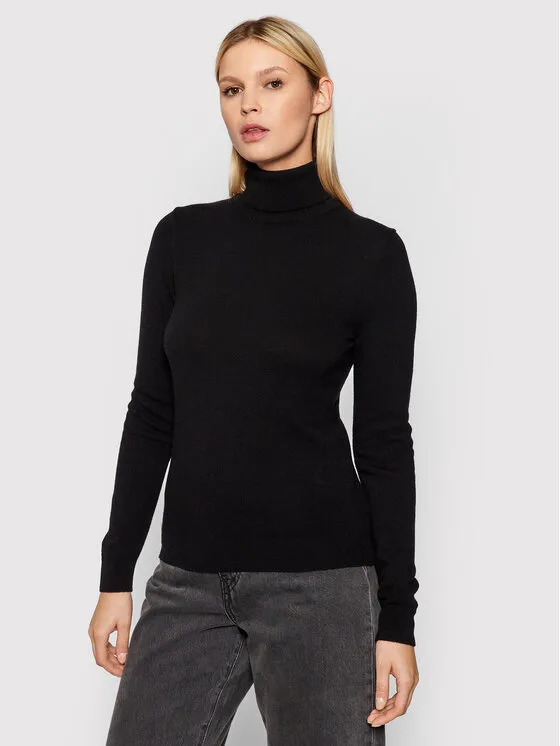 Rollkragenpullover · Schwarz · Regular Fit