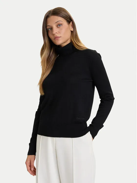 Rollkragenpullover · Schwarz · Regular Fit