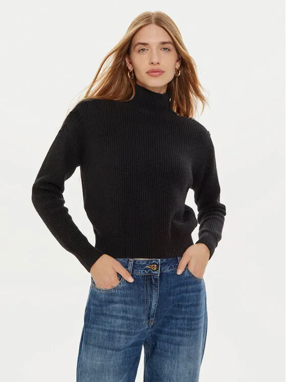 Rollkragenpullover · Schwarz · Regular Fit