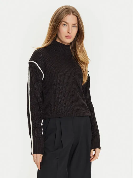 Rollkragenpullover · Schwarz · Regular Fit