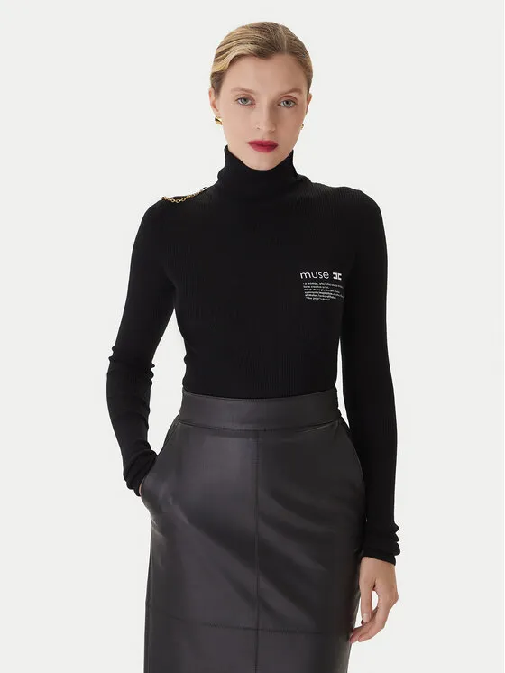 Rollkragenpullover · Schwarz · Regular Fit