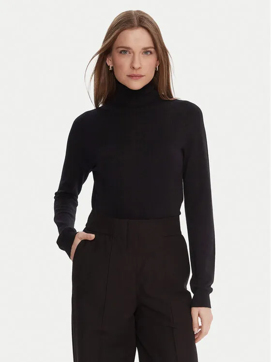 Rollkragenpullover · Schwarz · Regular Fit