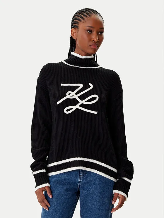 Rollkragenpullover · Schwarz · Regular Fit