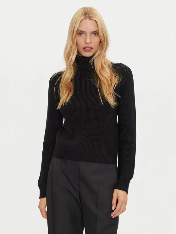 Rollkragenpullover · Schwarz · Regular Fit