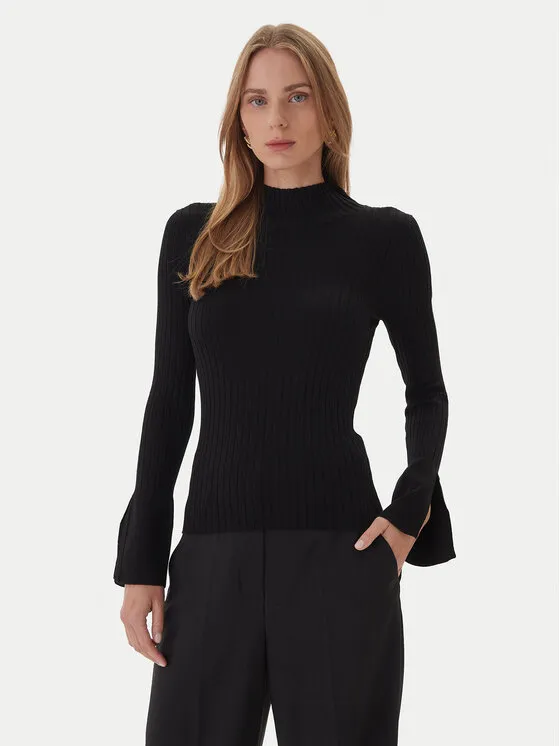 Rollkragenpullover · Schwarz · Regular Fit