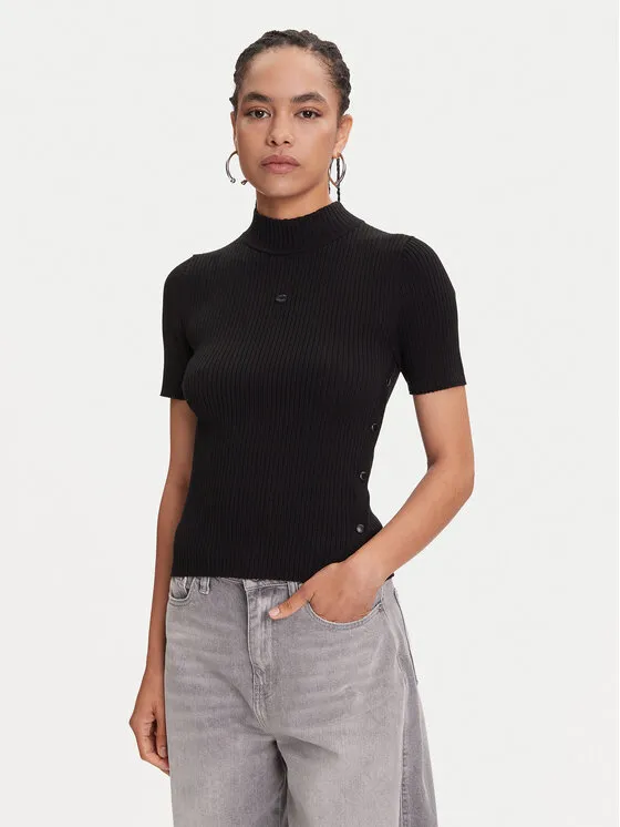 Rollkragenpullover · Schwarz · Slim Fit