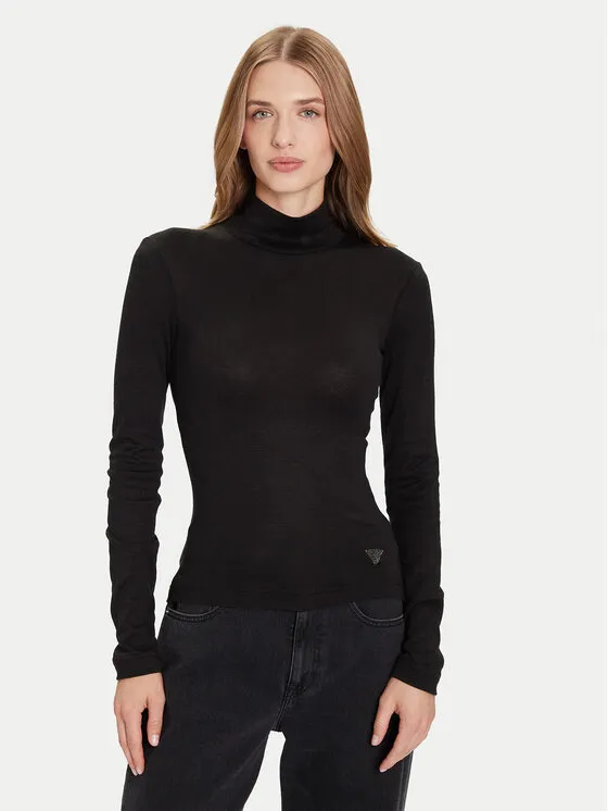 Rollkragenpullover · Schwarz · Slim Fit