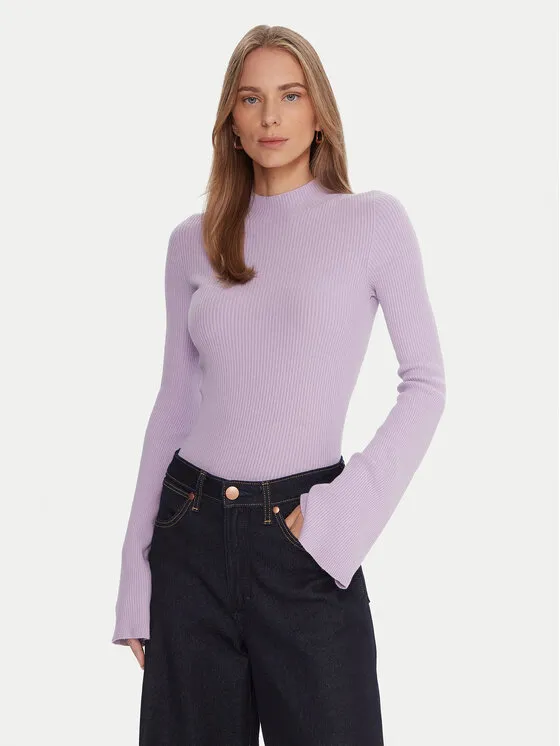 Rollkragenpullover · Violett · Regular Fit