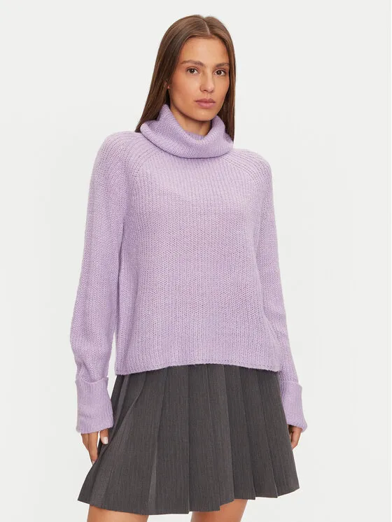 Rollkragenpullover · Violett · Regular Fit