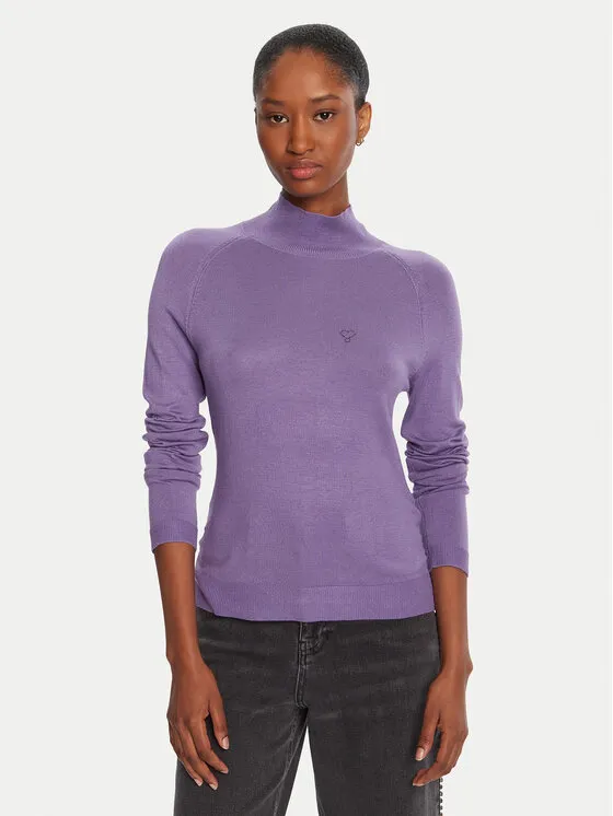 Rollkragenpullover · Violett · Regular Fit