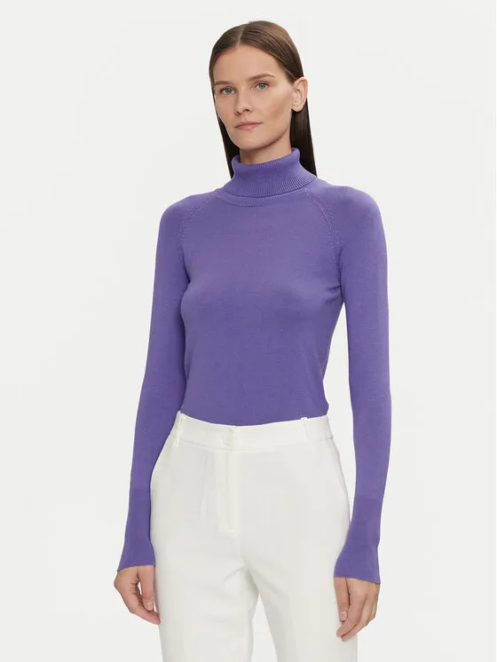 Rollkragenpullover · Violett · Regular Fit