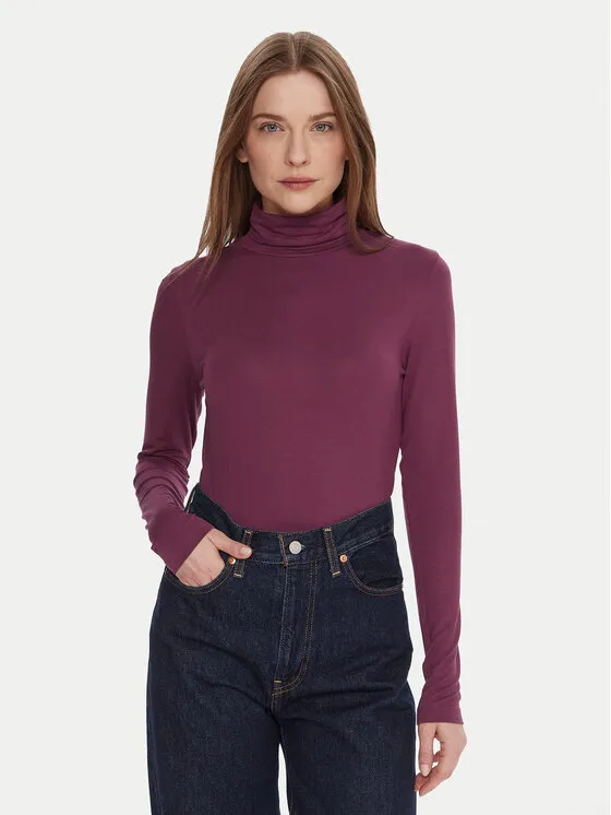 Rollkragenpullover · Violett