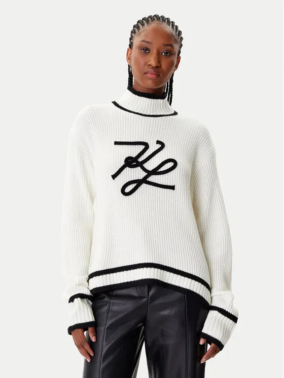 Rollkragenpullover · Weiß · Regular Fit