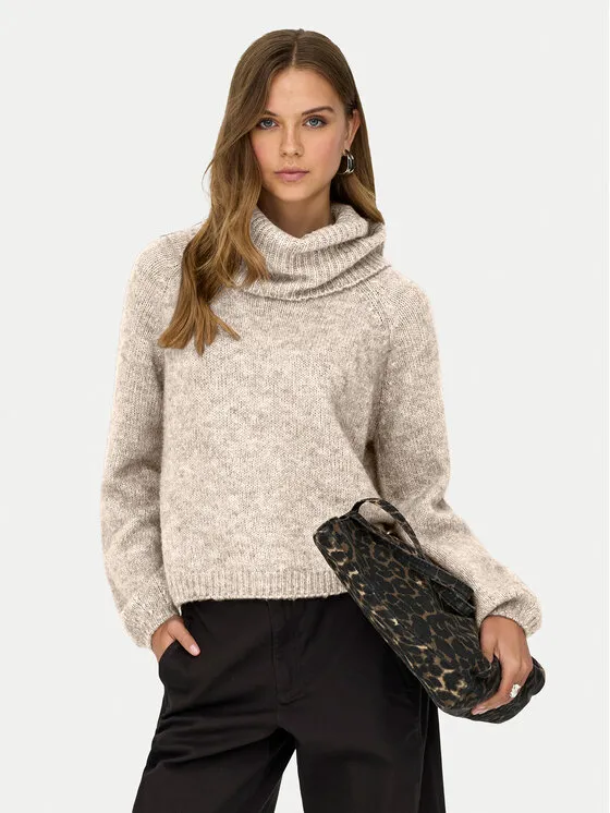 Rollkragenpullover · Weiß · Regular Fit