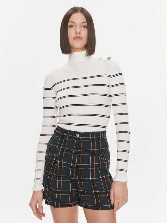 Rollkragenpullover · Weiß · Slim Fit