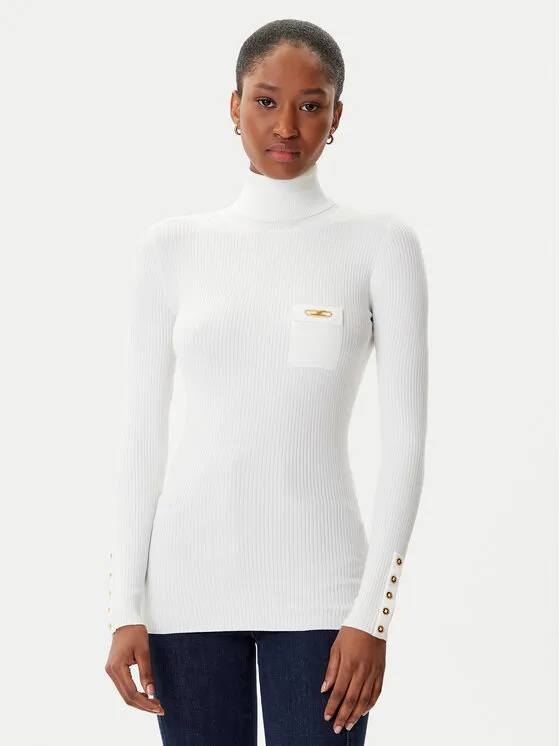 Rollkragenpullover · Weiß · Slim Fit