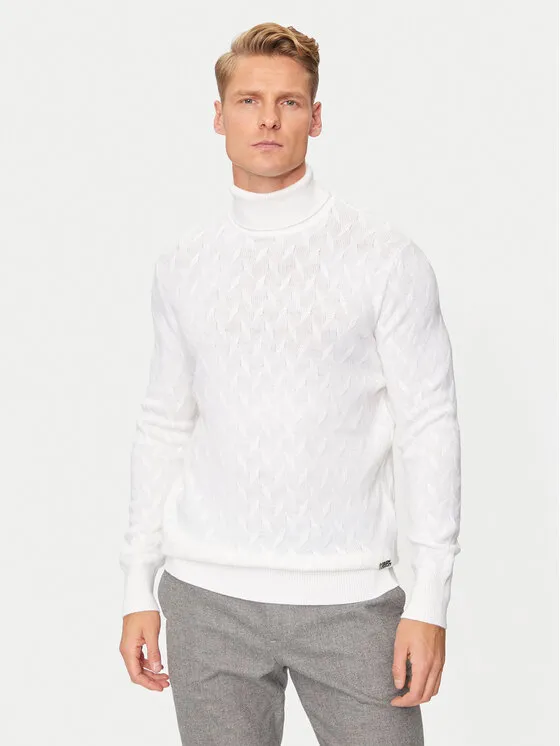 Rollkragenpullover · Weiß