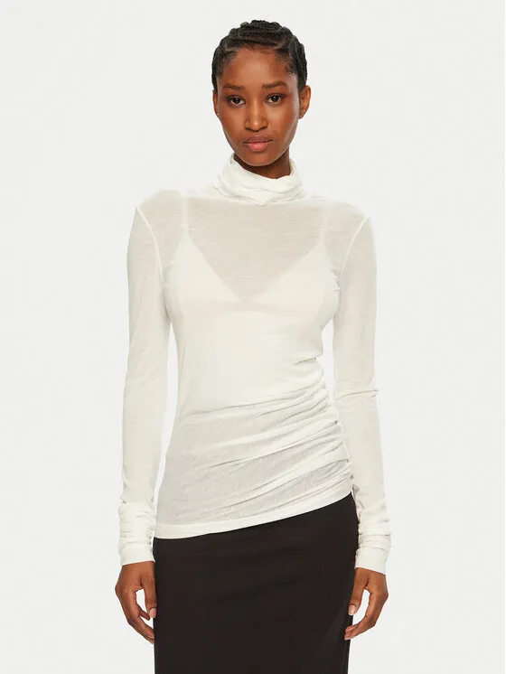 Rollkragenpullover · Weiß