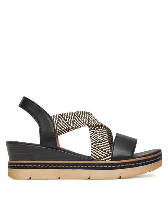 Sandalen · Schwarz · 6 cm