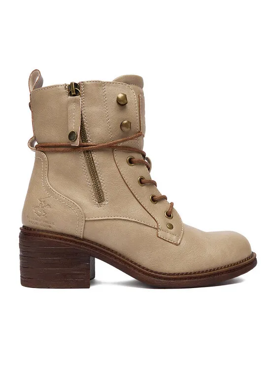 Schnürschuhe · Beige · 5 cm