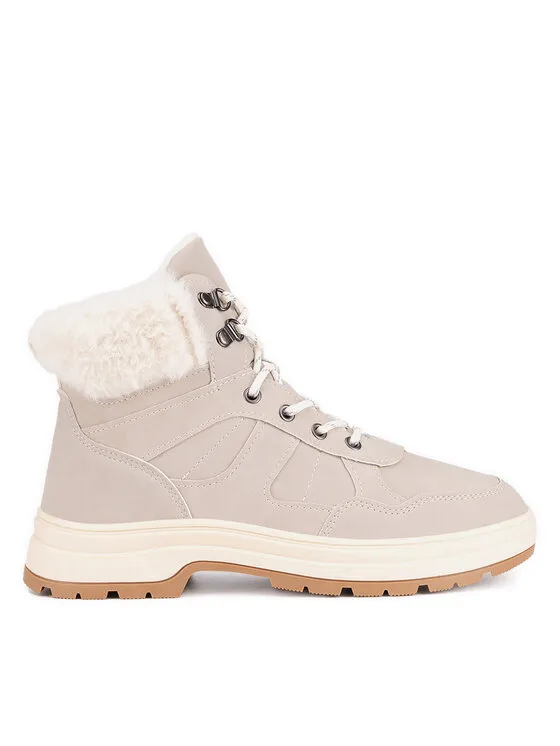 Schnürschuhe · Beige