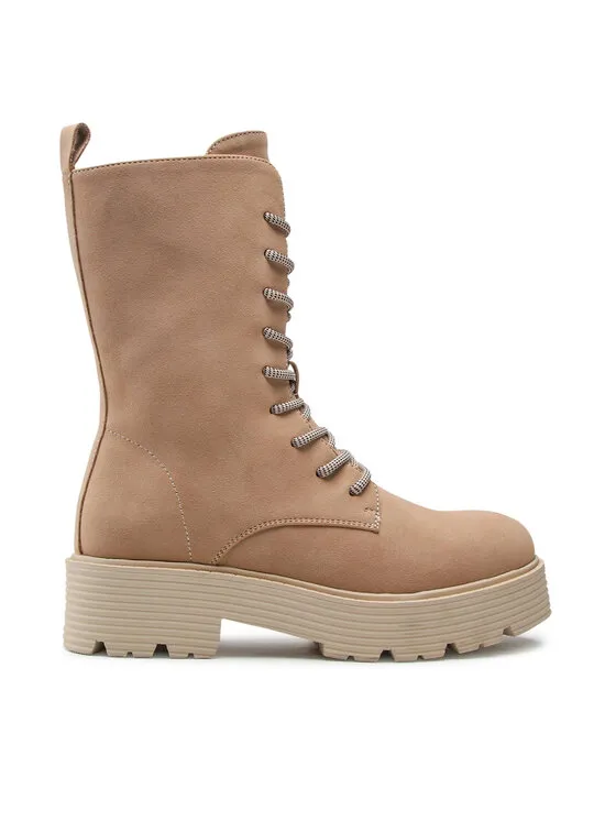 Schnürschuhe · Beige