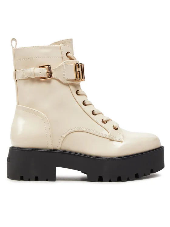 Schnürschuhe · Beige