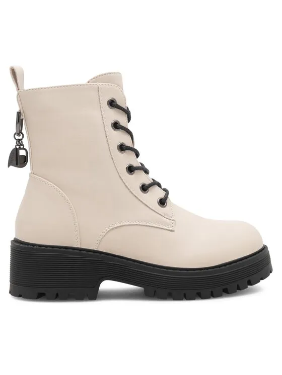 Schnürschuhe · Beige