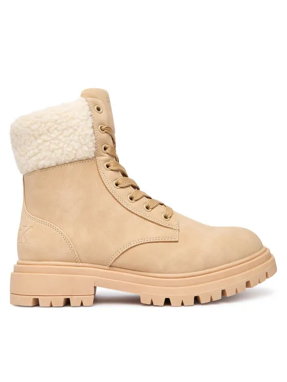 Schnürschuhe · Beige