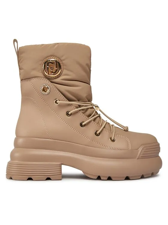 Schnürschuhe · Beige