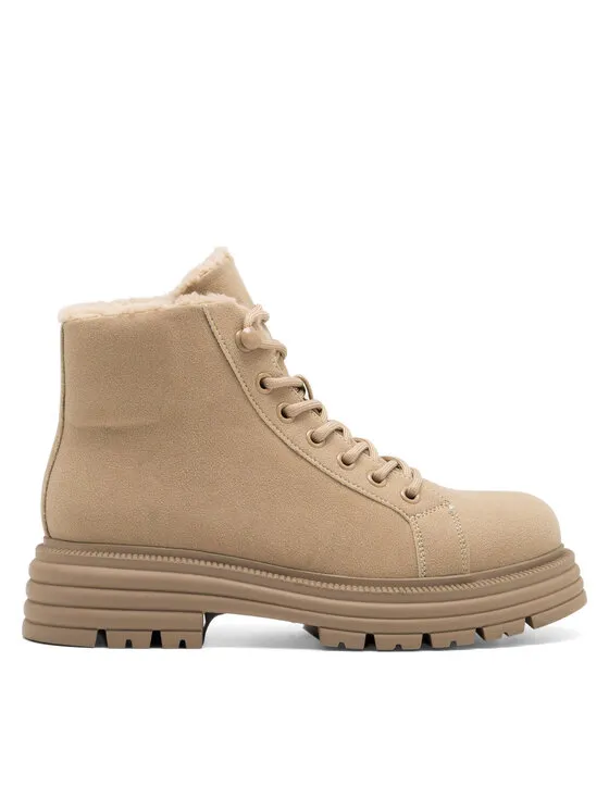 Schnürschuhe · Beige