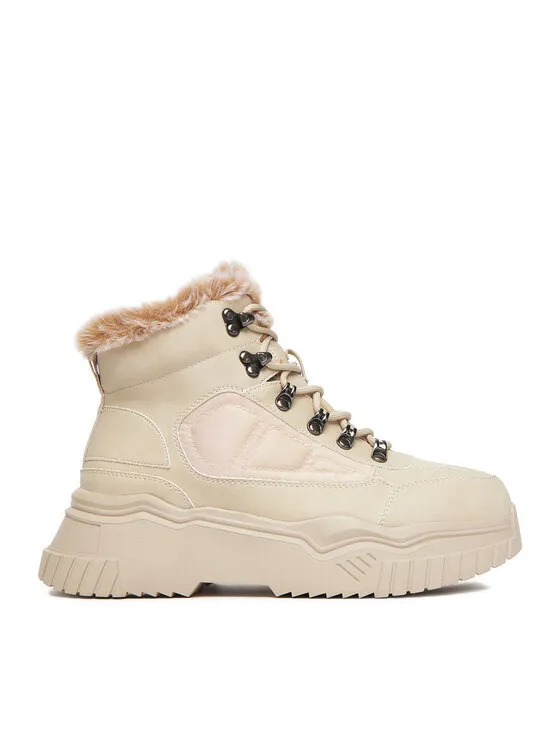 Schnürschuhe · Beige