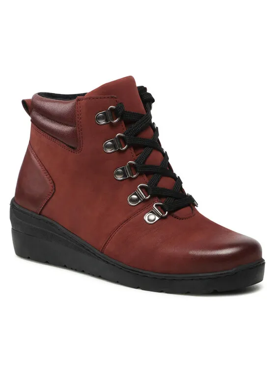 Schnürschuhe · Dunkelrot · 4 cm