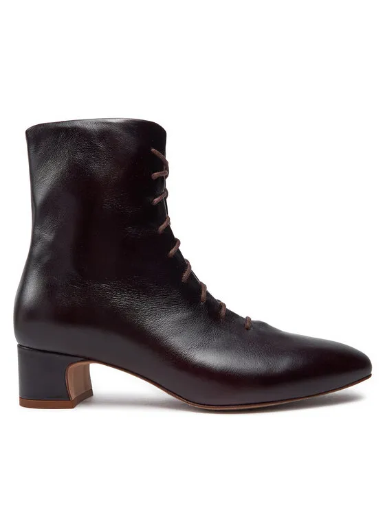 Schnürschuhe · Dunkelrot · 4 cm