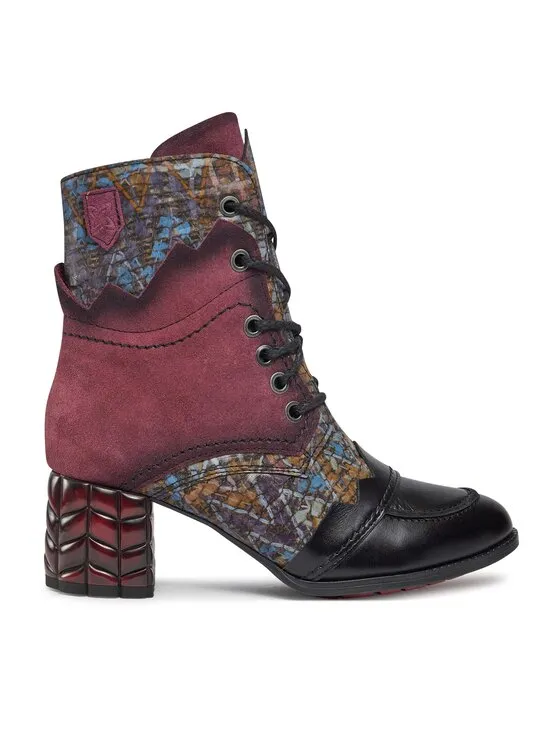 Schnürschuhe · Dunkelrot · 5.5 cm