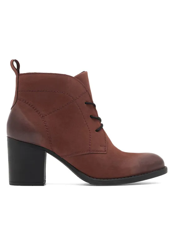 Schnürschuhe · Dunkelrot · 7 cm