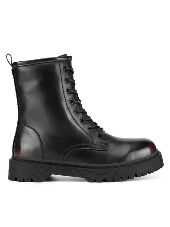 Schnürschuhe · Dunkelrot