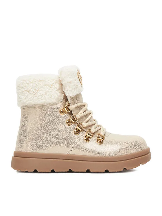 Schnürschuhe · Goldfarben