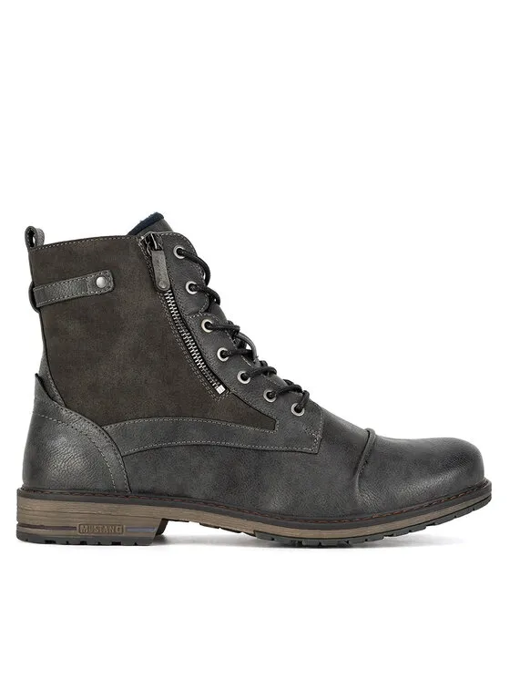 Schnürschuhe · Grau