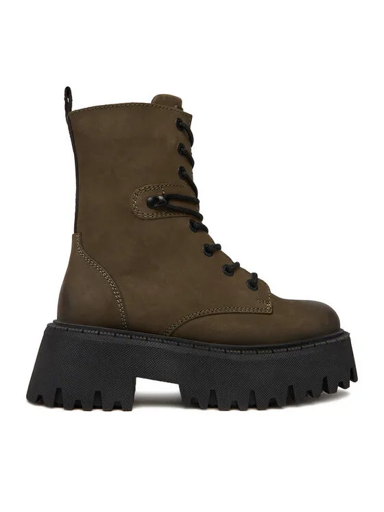 Schnürschuhe · Khakifarben