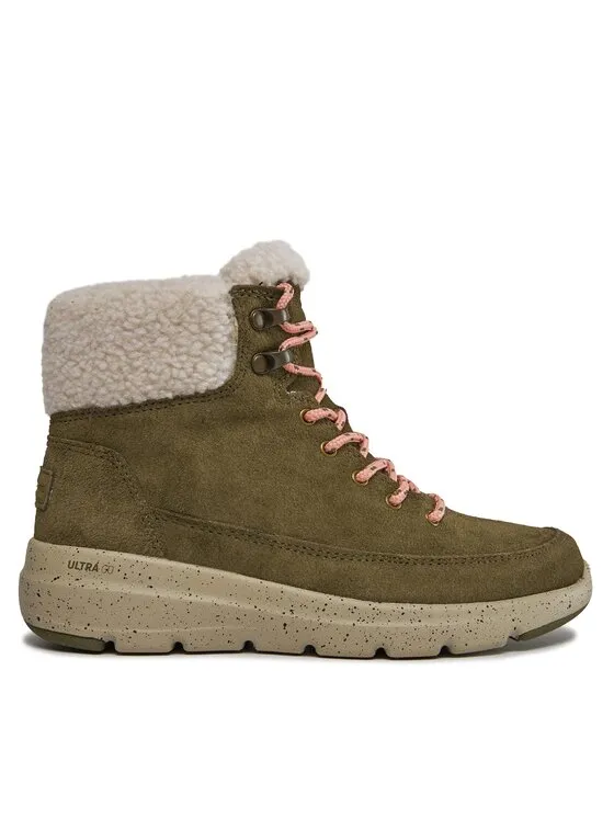 Schnürschuhe · Khakifarben