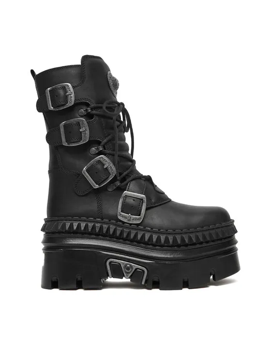 Schnürschuhe · Schwarz · 7 cm