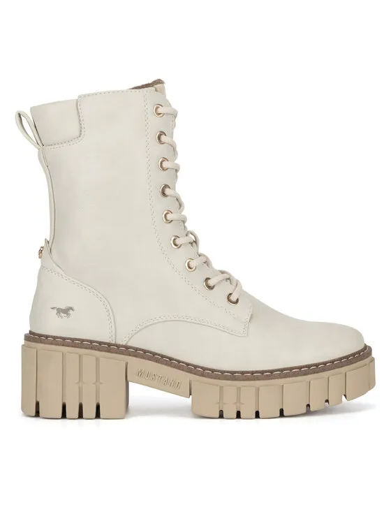 Schnürschuhe · Weiß · 6 cm