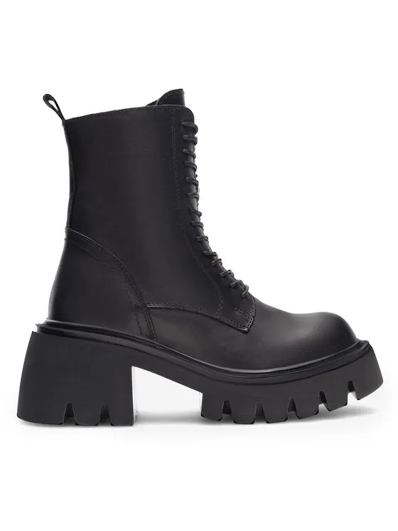 Schnürstiefeletten · Schwarz · 6 cm