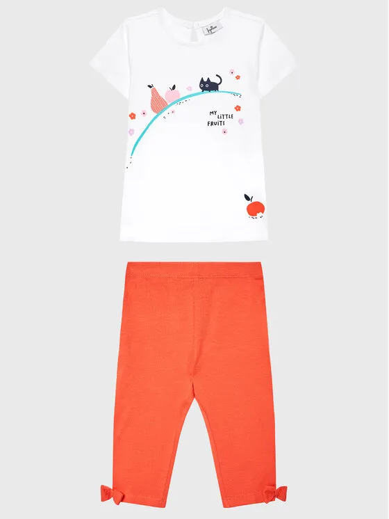 Set Bluse und Leggings · Weiß